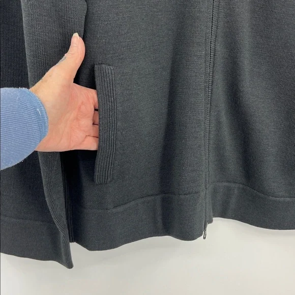 Banana Republic Sweater 100% Wool XL Full Zip Mock Neck Preppy Business Casual